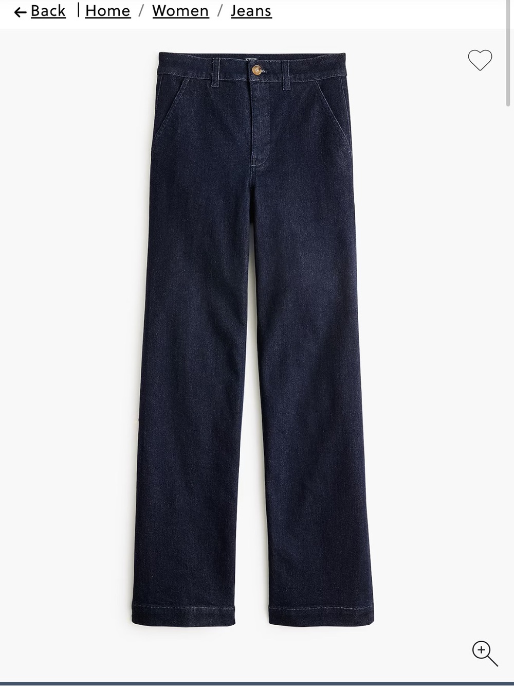 J Crew High Wide-Leg Rise Trouser Jeans in All Day Stretch